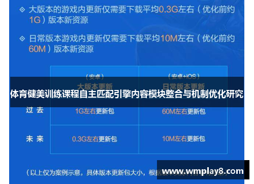 体育健美训练课程自主匹配引擎内容模块整合与机制优化研究